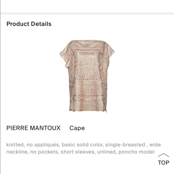 Gorgeous! Pierre Mantoux Golden cape - Picture 1 of 2